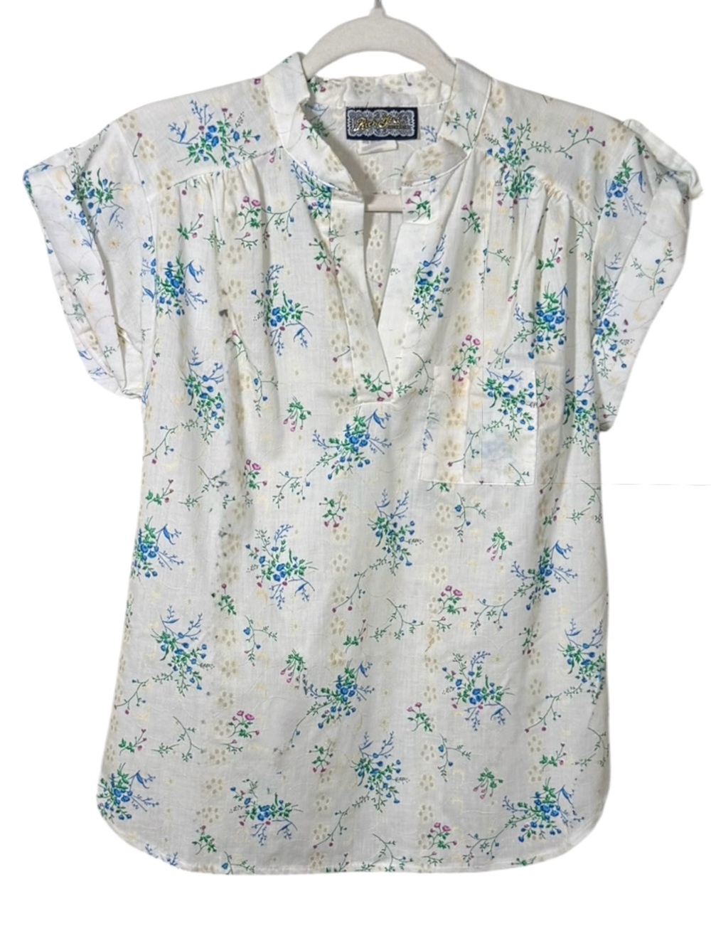 Vintage Cottagecore Floral Blouse M